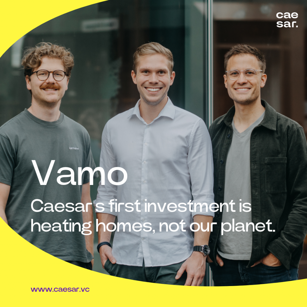 Graphic announcing launch of Vamo as Caesar's first investment